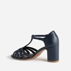 Sandale marine à talon