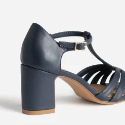 Sandale marine à talon