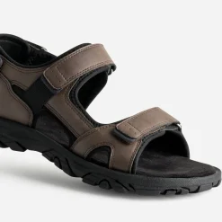 Sandale marron à scratchs