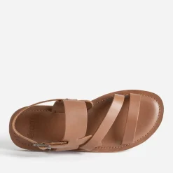 Sandale marron cuir éco-conçu