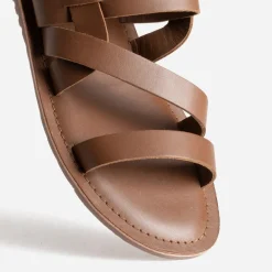Sandale marron cuir éco-conçu