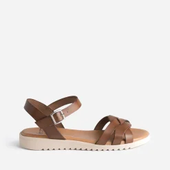 Sandale marron en cuir