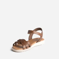 Sandale marron en cuir