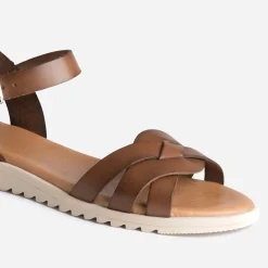 Sandale marron en cuir