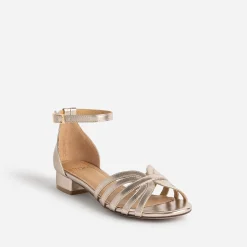 Sandale or à multibrides