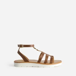 Sandale spartiate BUGGY camel cuir