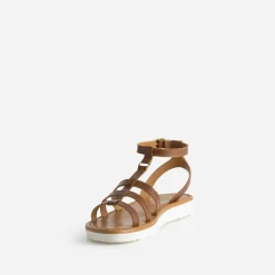 Sandale spartiate BUGGY camel cuir