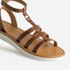 Sandale spartiate BUGGY camel cuir