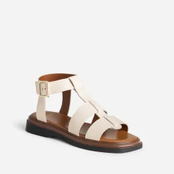 Sandale spartiate TEXTO écrue en cuir