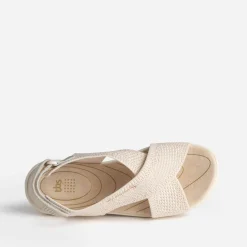 Sandale TBS écrue en mesh pailleté