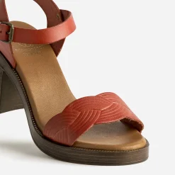 Sandale terracotta en cuir
