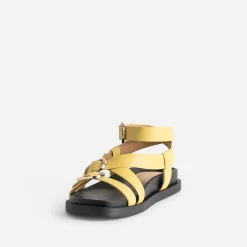 Sandale TEXTO banana cream brides à boucles