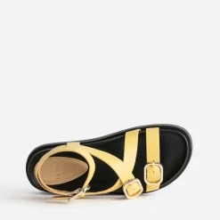 Sandale TEXTO banana cream brides à boucles