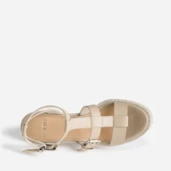 Sandale TEXTO beige à semelle crantée