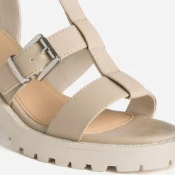 Sandale TEXTO beige à semelle crantée