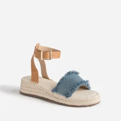 Sandale TEXTO en jean bleu