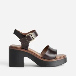 Sandale TEXTO marron cuir