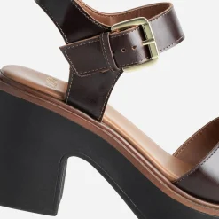 Sandale TEXTO marron cuir