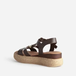 Sandale TEXTO marron cuir