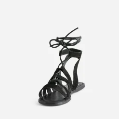 Sandale TEXTO noire cuir velours