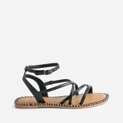 Sandale TEXTO noire en cuir