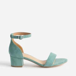 Sandale verte avec deux brides amovibles