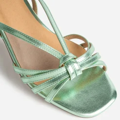 Sandale verte métallisée