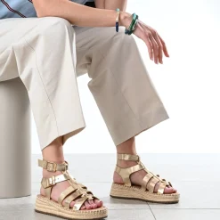 Sandale-spartiate TEXTO dorée