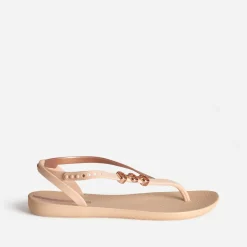 Sandale-tong IPANEMA beige rosé détail bijou