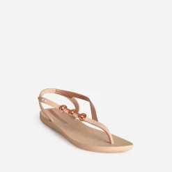 Sandale-tong IPANEMA beige rosé détail bijou