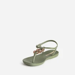 Sandale-tong IPANEMA kaki détail bijou