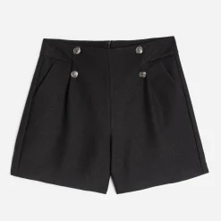 Short à pont TEXTO noir pailleté