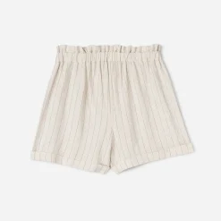 Short TEXTO beige rayures noires taille haute