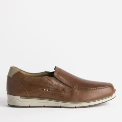 Slip-on FRANCE ARNO cognac en cuir