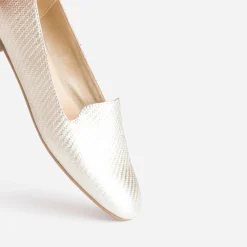 Slipper doré effet tressage
