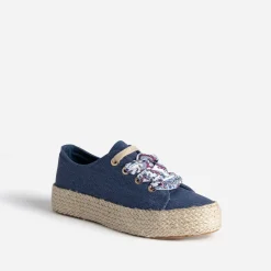 Sneakers en toile bleue