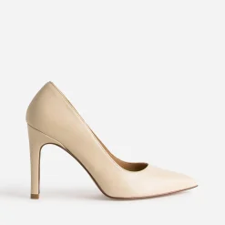 Stiletto TEXTO beige en cuir
