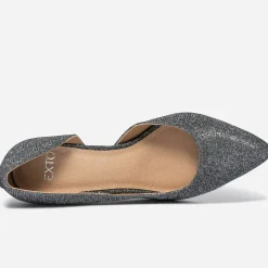 Stiletto TEXTO gris pailleté