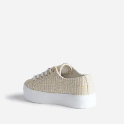 Tennis à plateforme TEXTO beige effet tweed