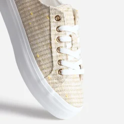 Tennis à plateforme TEXTO beige effet tweed