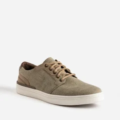 Tennis beige chiné en toile