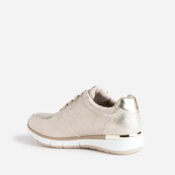 Tennis beige doré perforée
