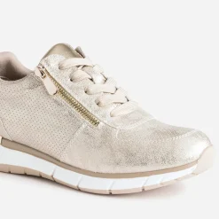 Tennis beige doré perforée