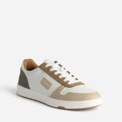 Tennis blanche, beige, camel et kaki