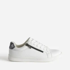 Tennis blanche contrefort marine irisé