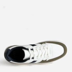 Tennis blanche, kaki et marine