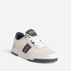 Tennis blanche, marine, bordeaux