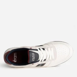 Tennis blanche, marine, bordeaux