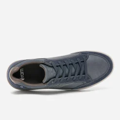 Tennis bleu marine bi matière