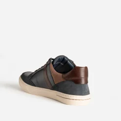 Tennis bleu marine en cuir